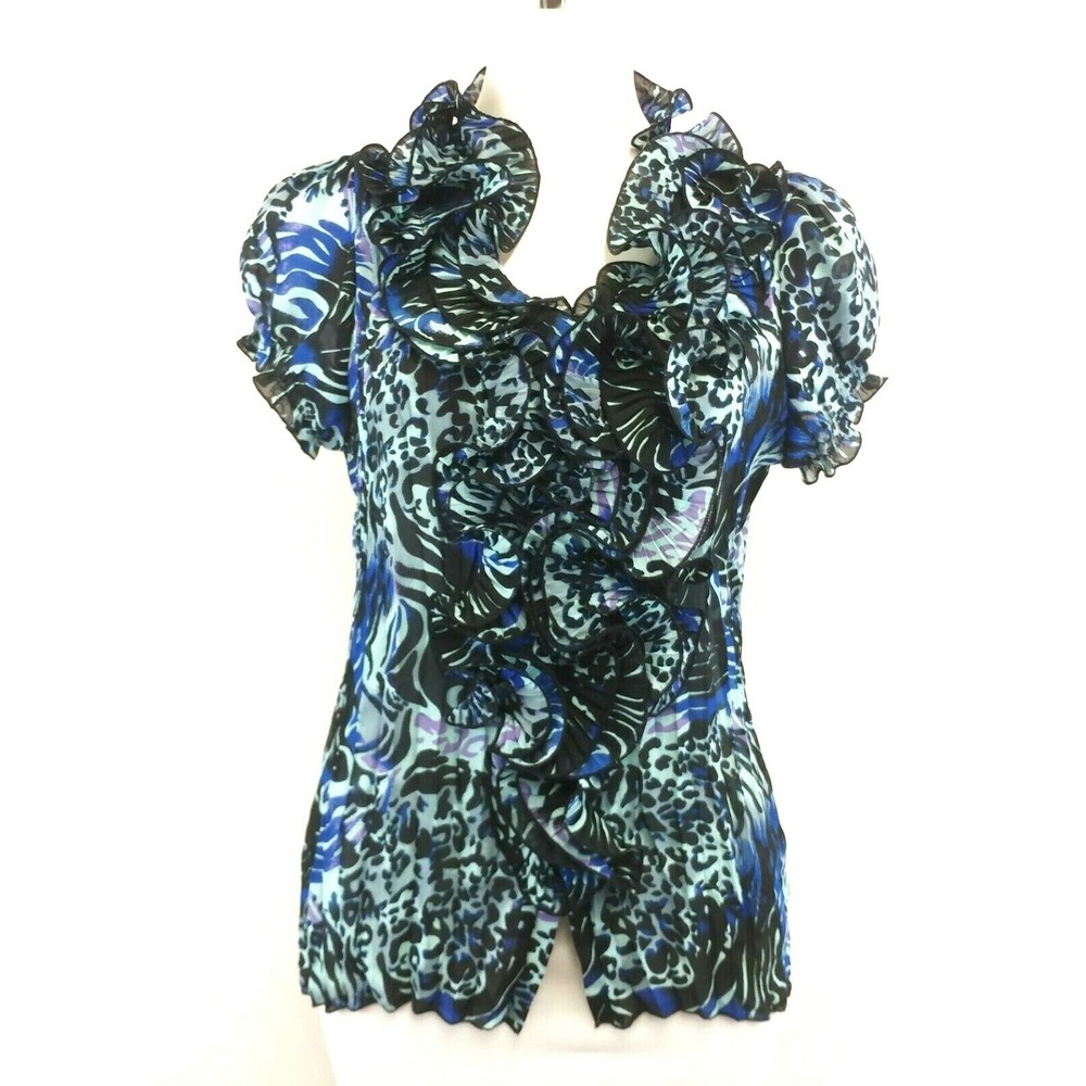 Jaipur Women Shirt, Size Medium, multi‎ color, ruffle, polyester